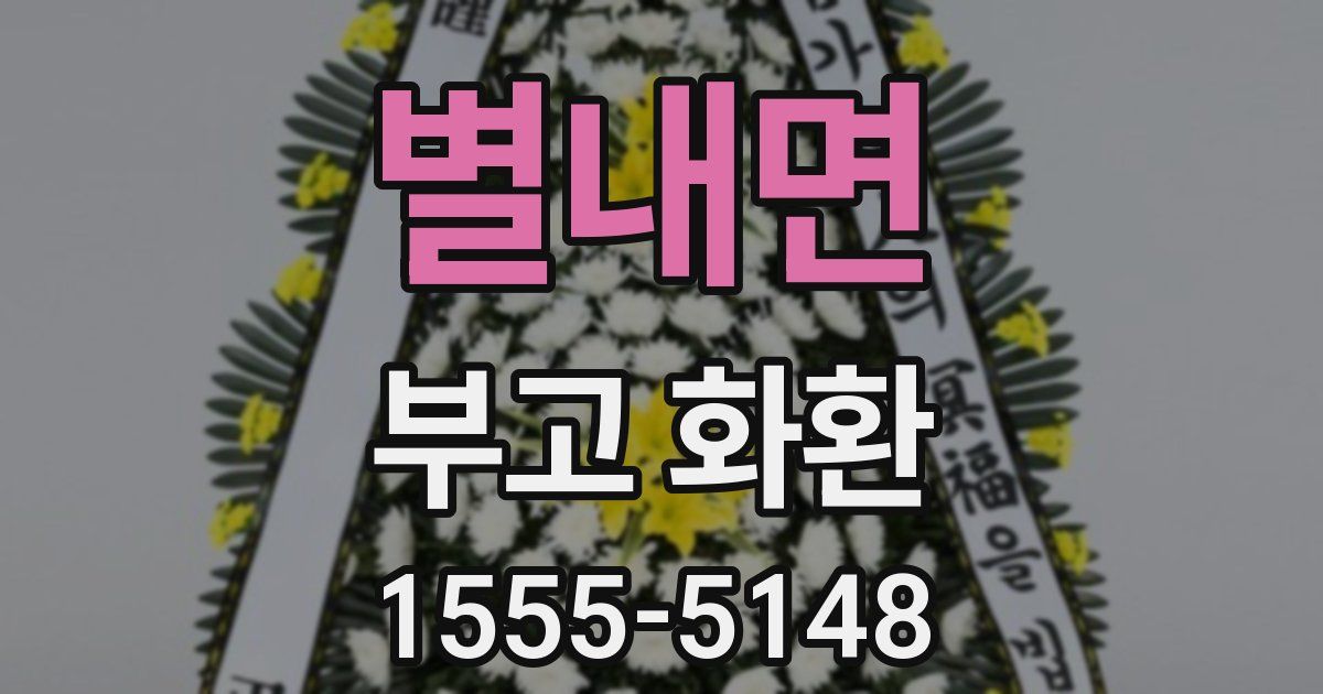 별내면 부고 화환