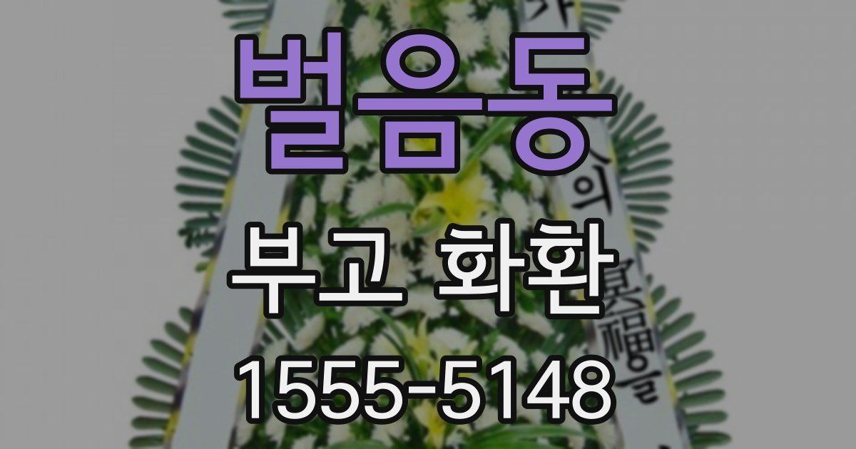 벌음동 부고 화환