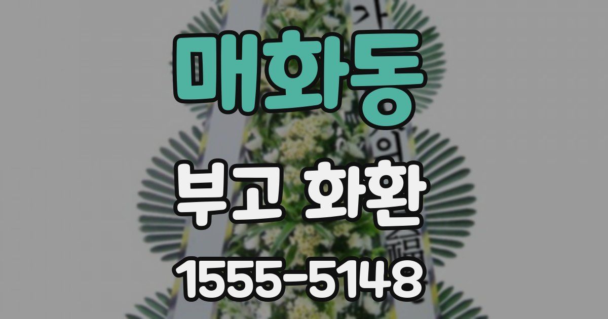 매화동 부고 화환