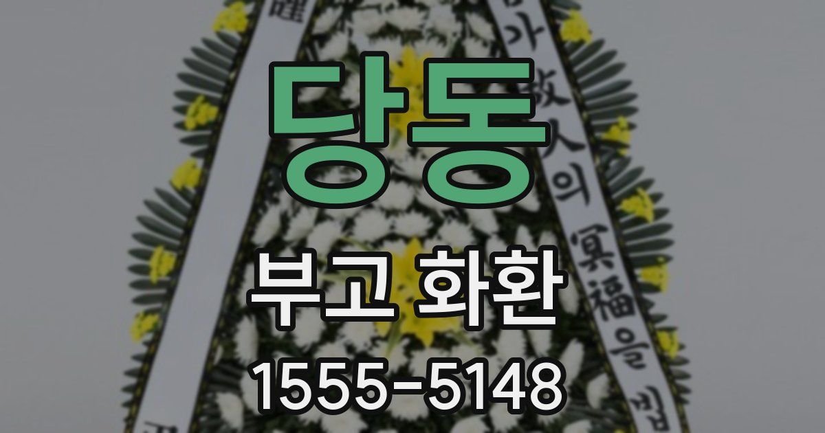 당동 부고 화환