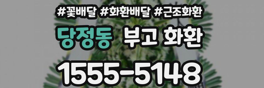 당정동 부고 화환