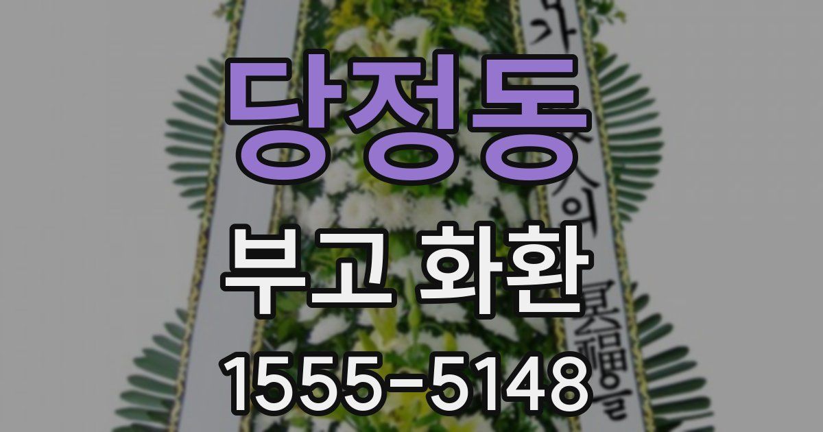 당정동 부고 화환