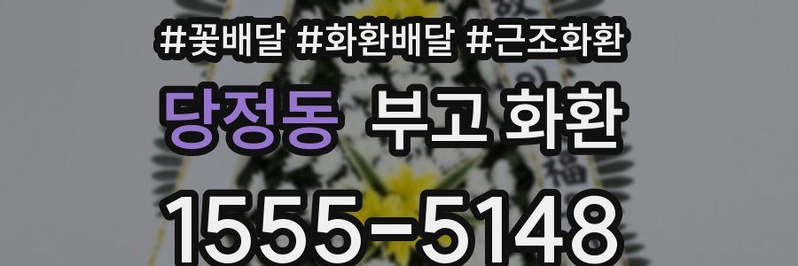 당정동 부고 화환