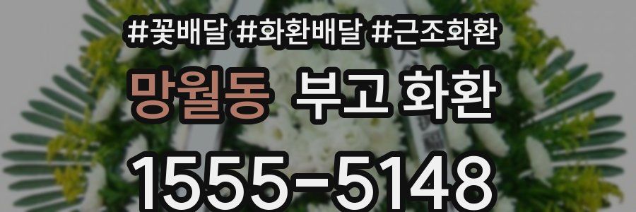 망월동 부고 화환
