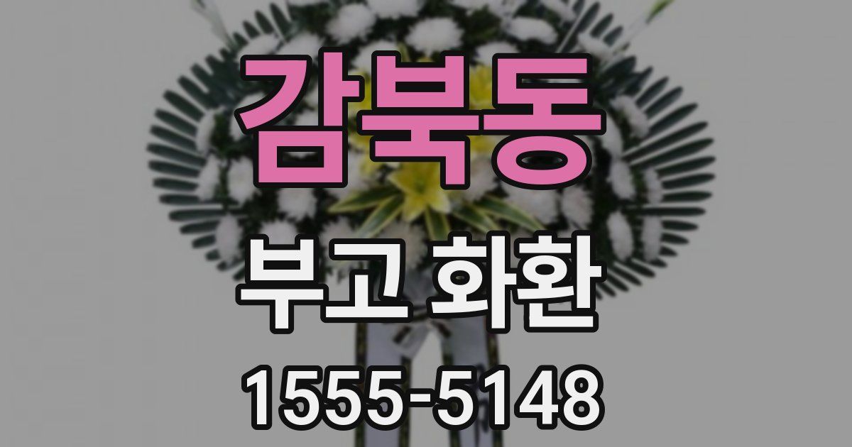 감북동 부고 화환