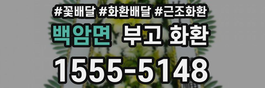 백암면 부고 화환