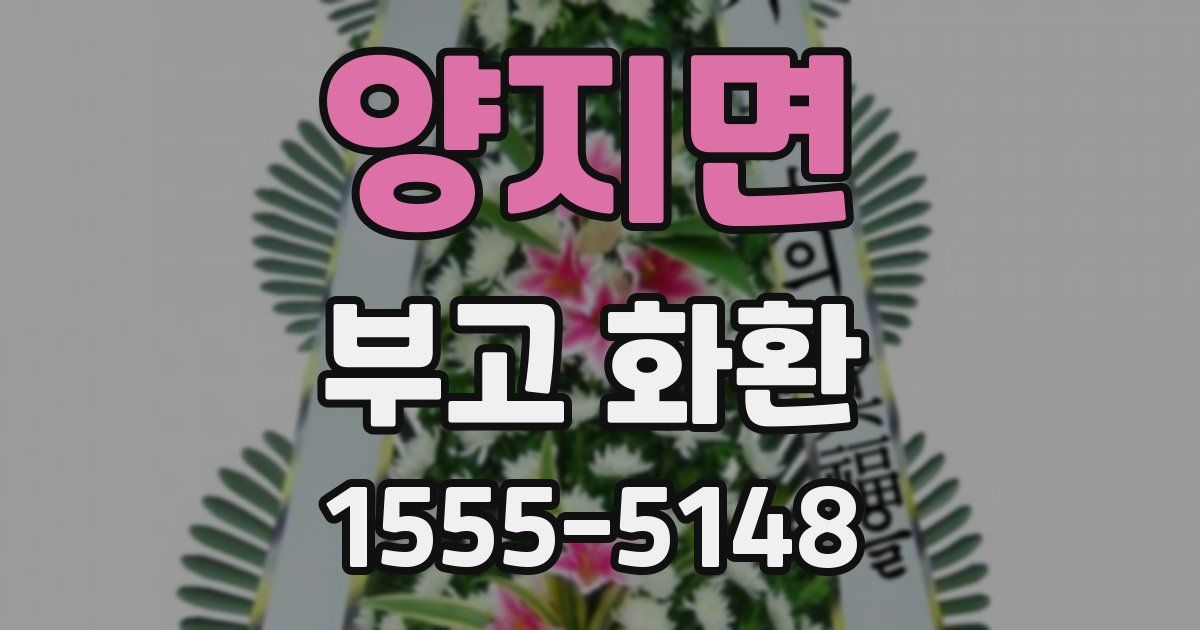 양지면 부고 화환