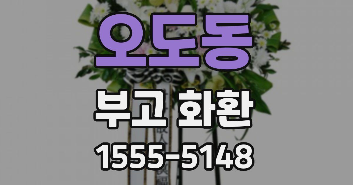 오도동 부고 화환