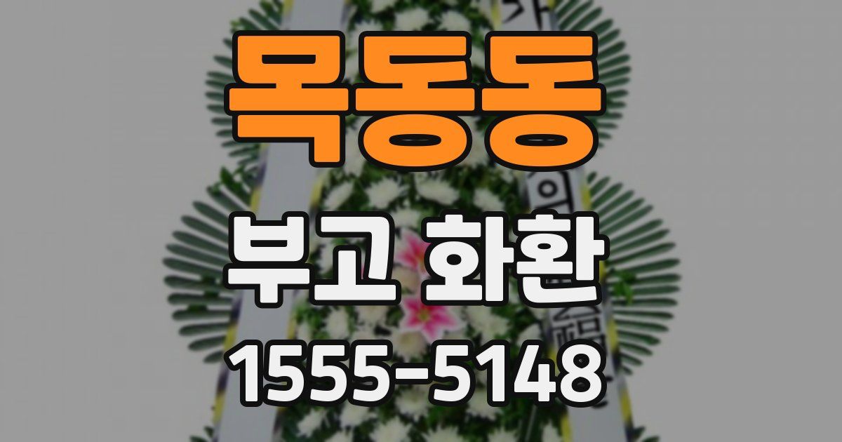 목동동 부고 화환