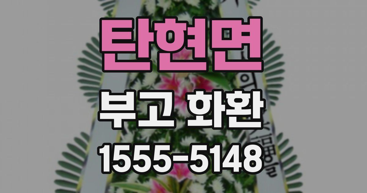 탄현면 부고 화환