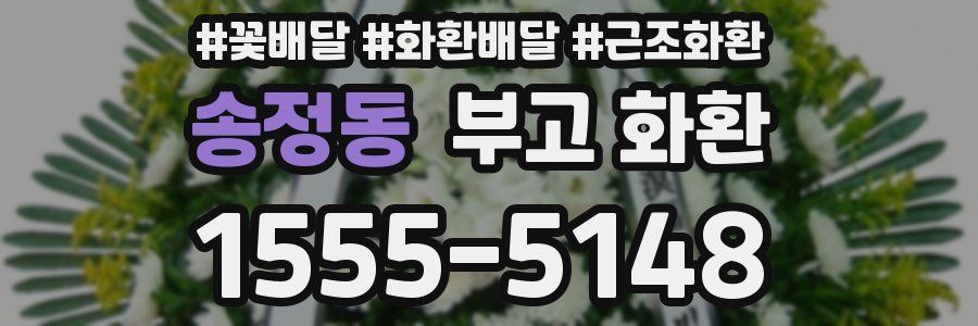 송정동 부고 화환