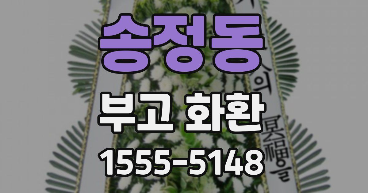 송정동 부고 화환
