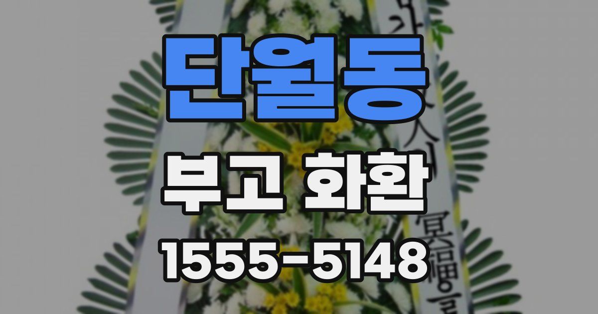 단월동 부고 화환