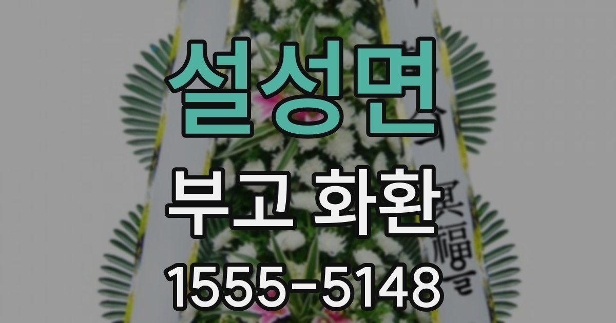 설성면 부고 화환