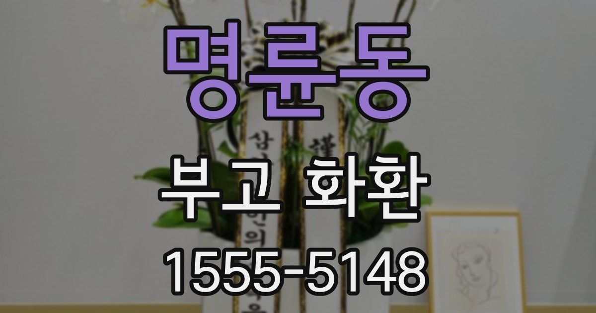 명륜동 부고 화환