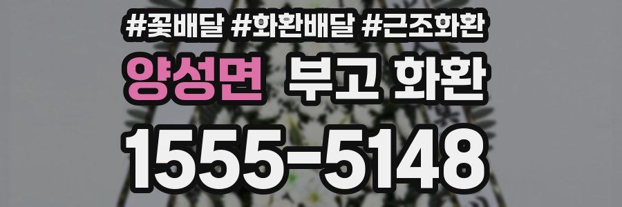 양성면 부고 화환