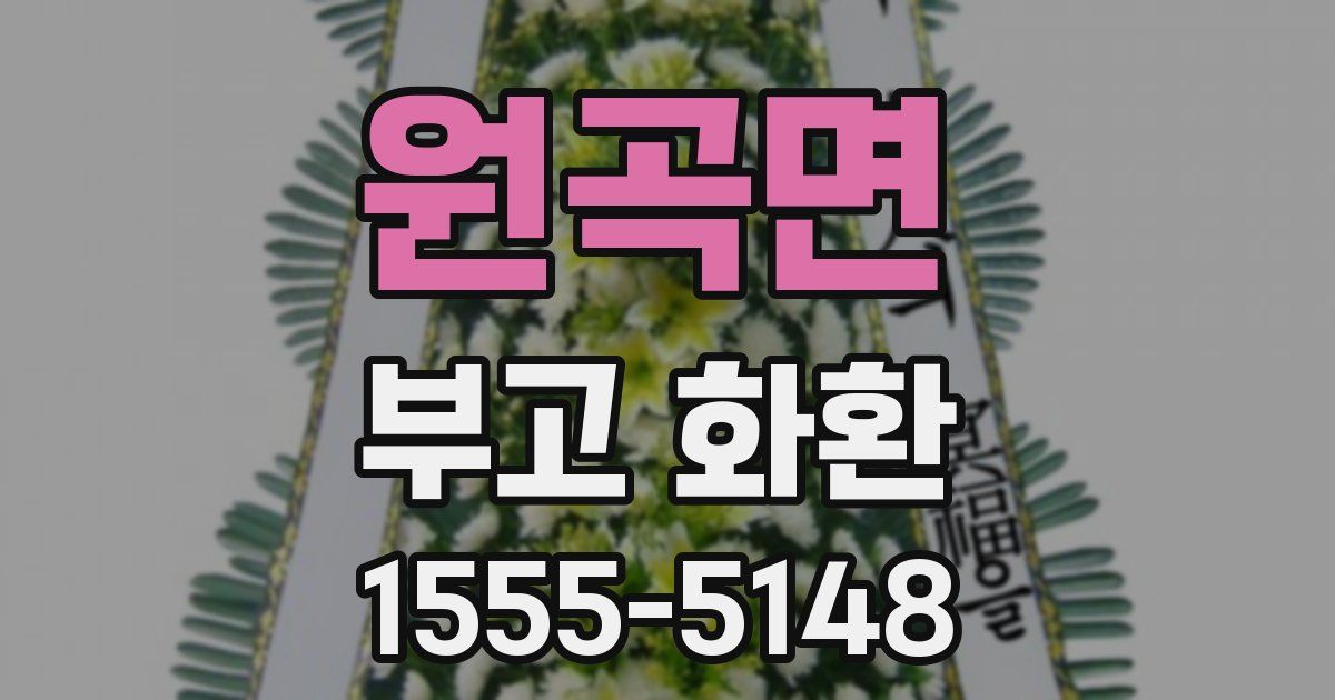 원곡면 부고 화환