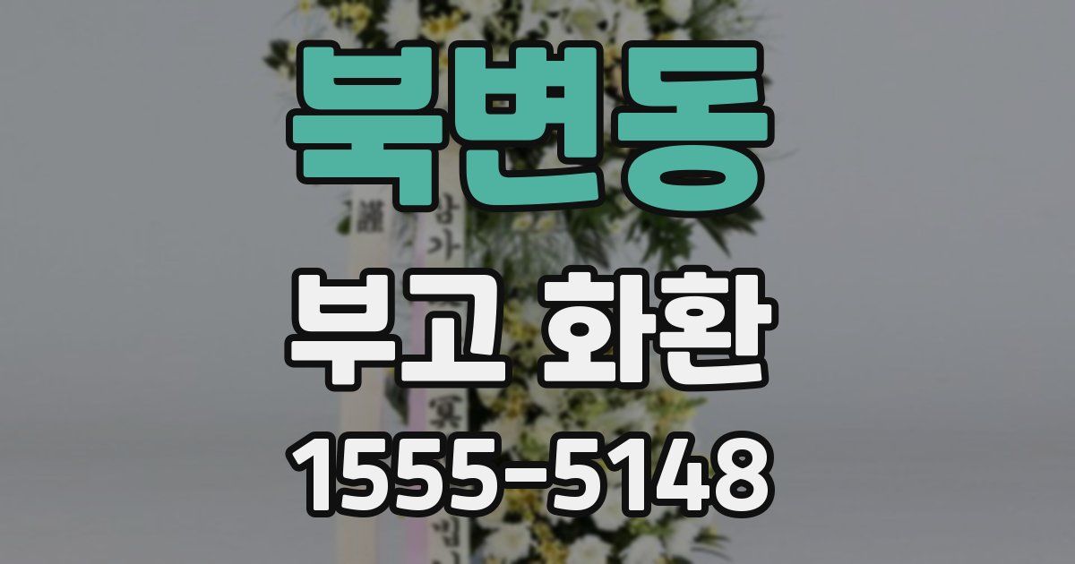 북변동 부고 화환