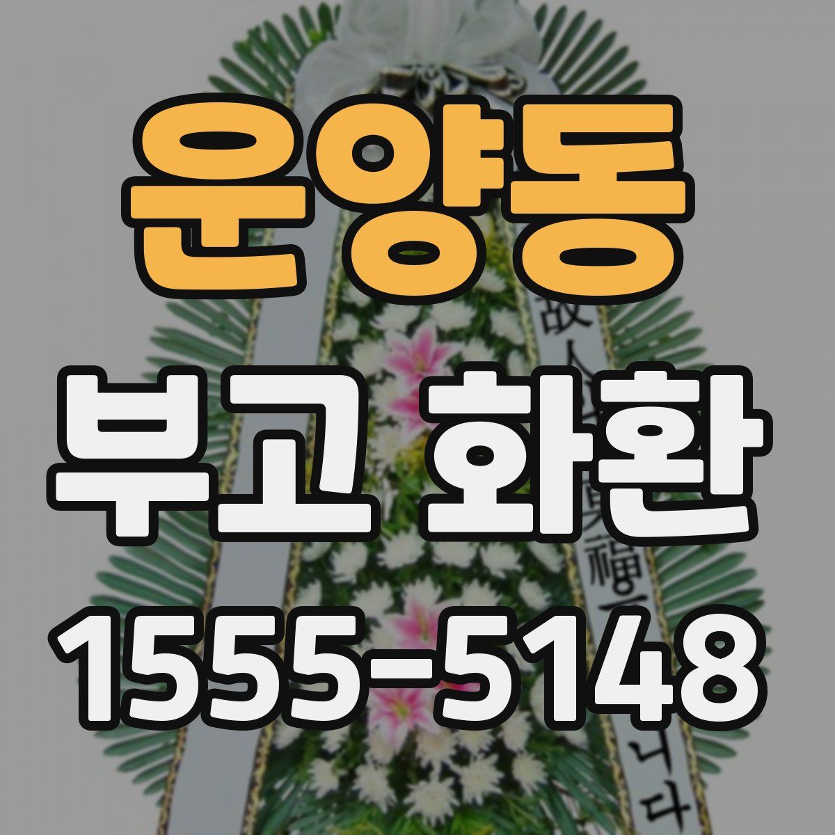 운양동 부고 화환