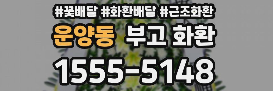운양동 부고 화환