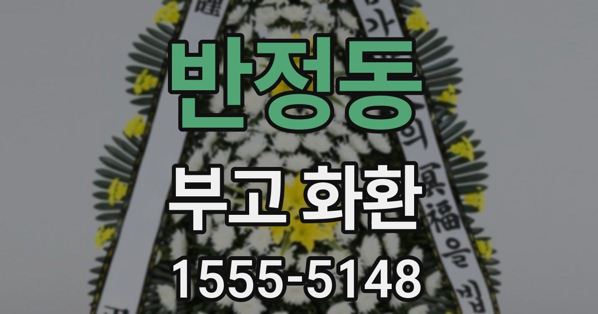 반정동 부고 화환