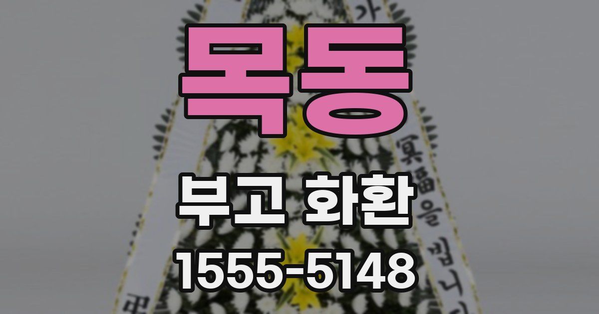 목동 부고 화환