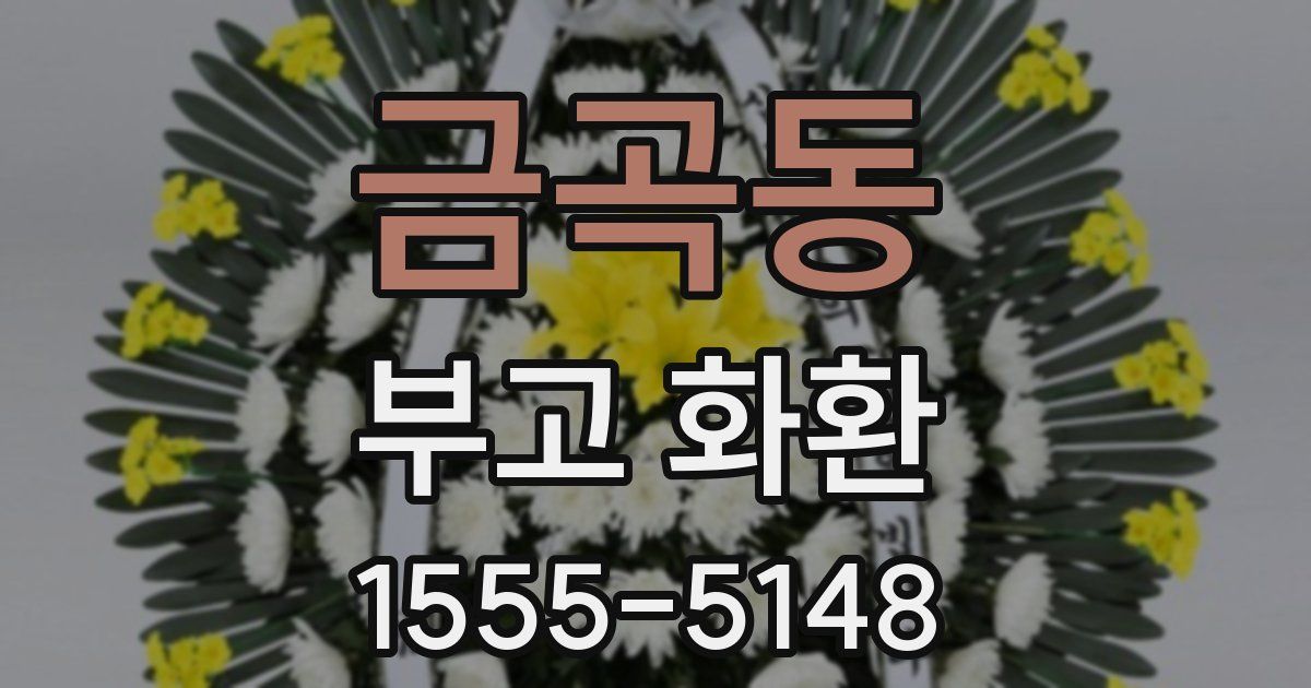금곡동 부고 화환