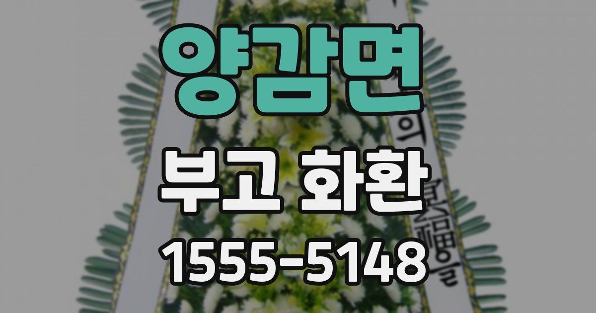 양감면 부고 화환