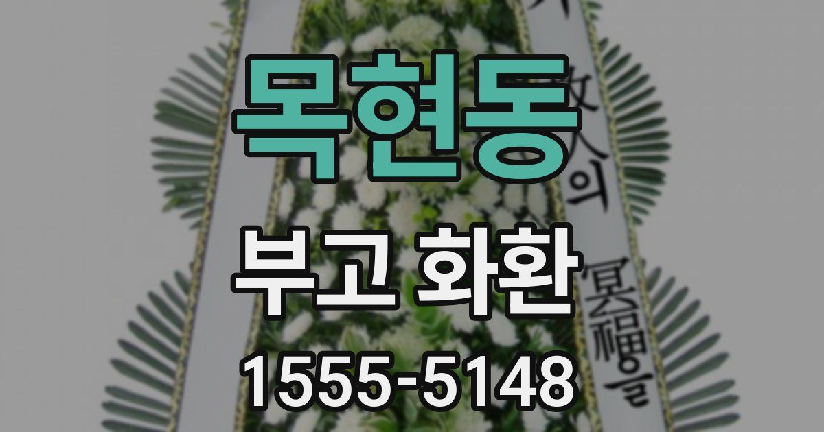 목현동 부고 화환