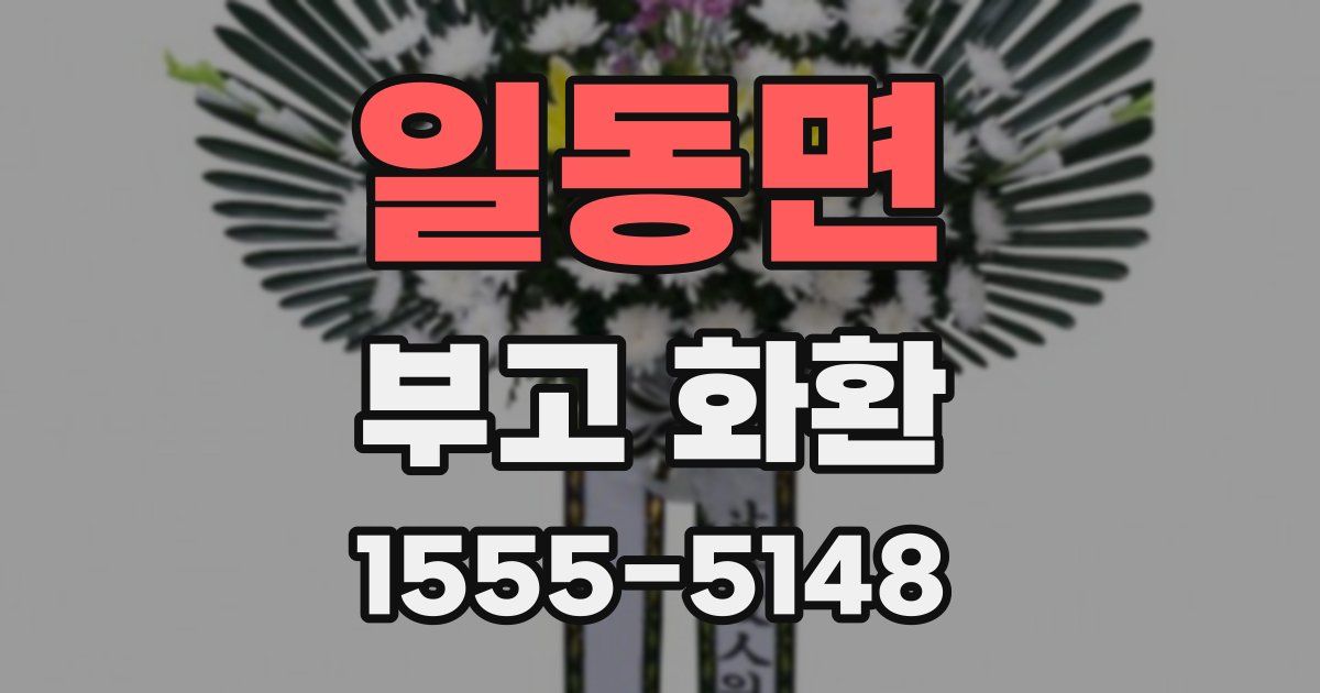 일동면 부고 화환