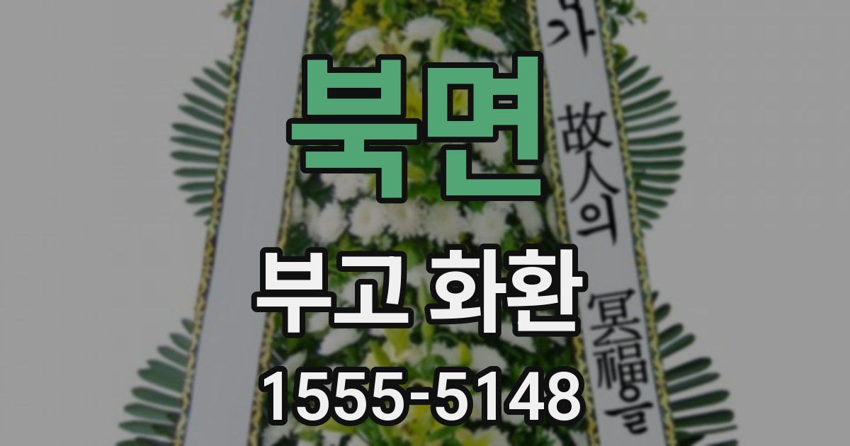 북면 부고 화환