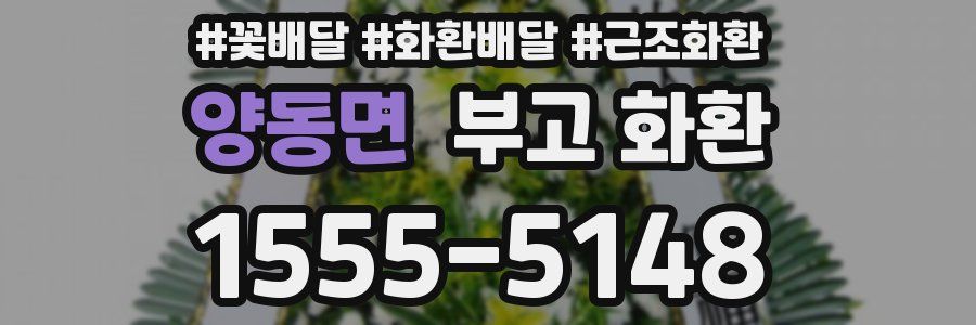 양동면 부고 화환