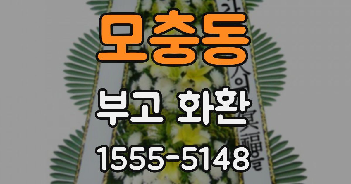 모충동 부고 화환