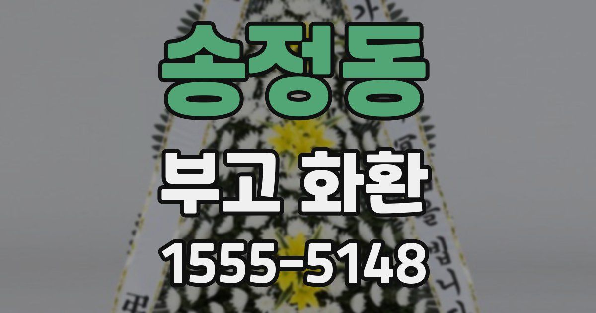 송정동 부고 화환