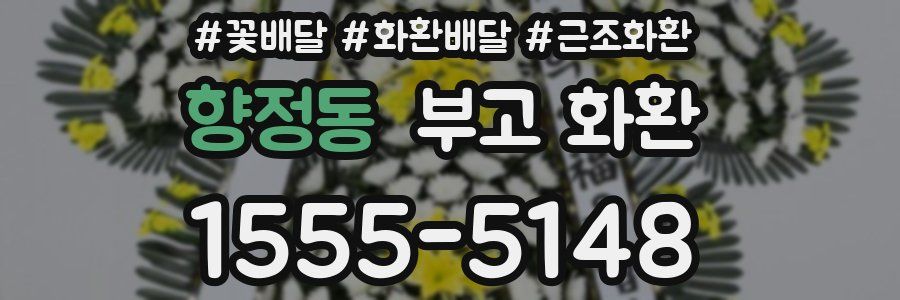 향정동 부고 화환