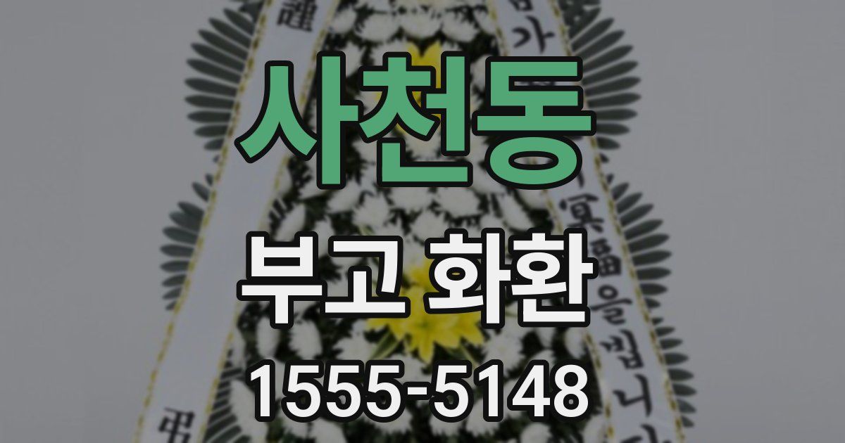 사천동 부고 화환