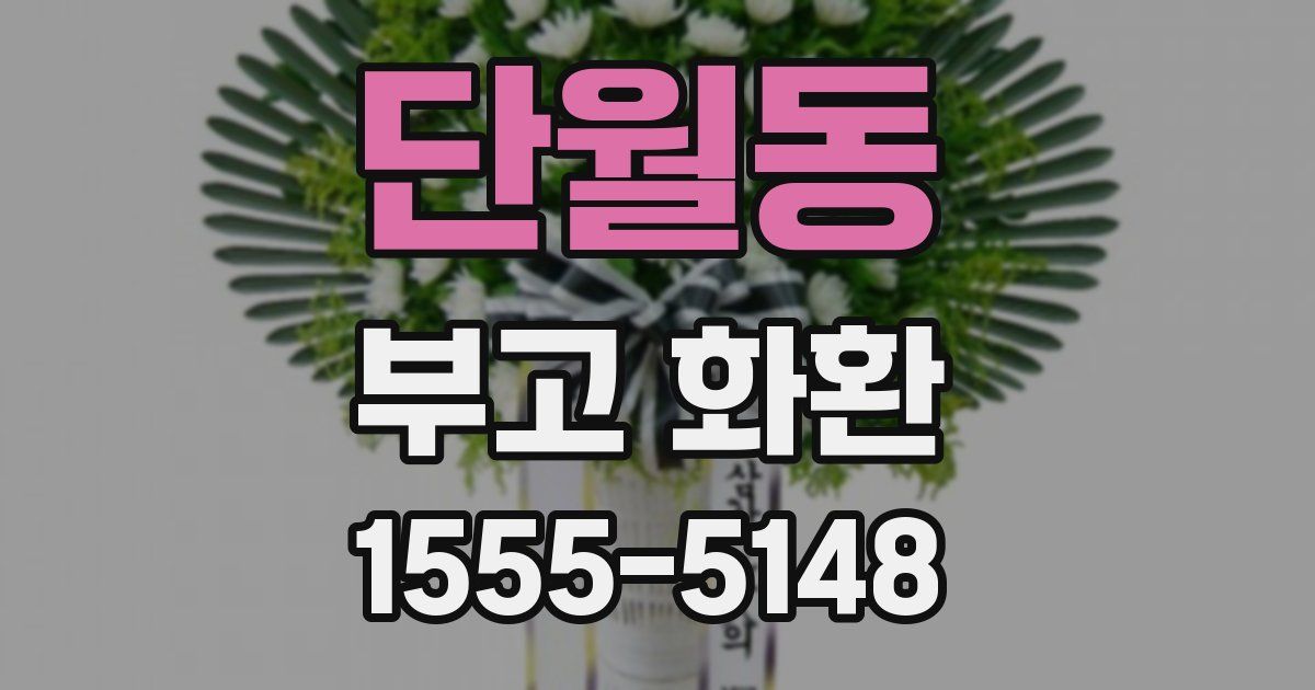 단월동 부고 화환