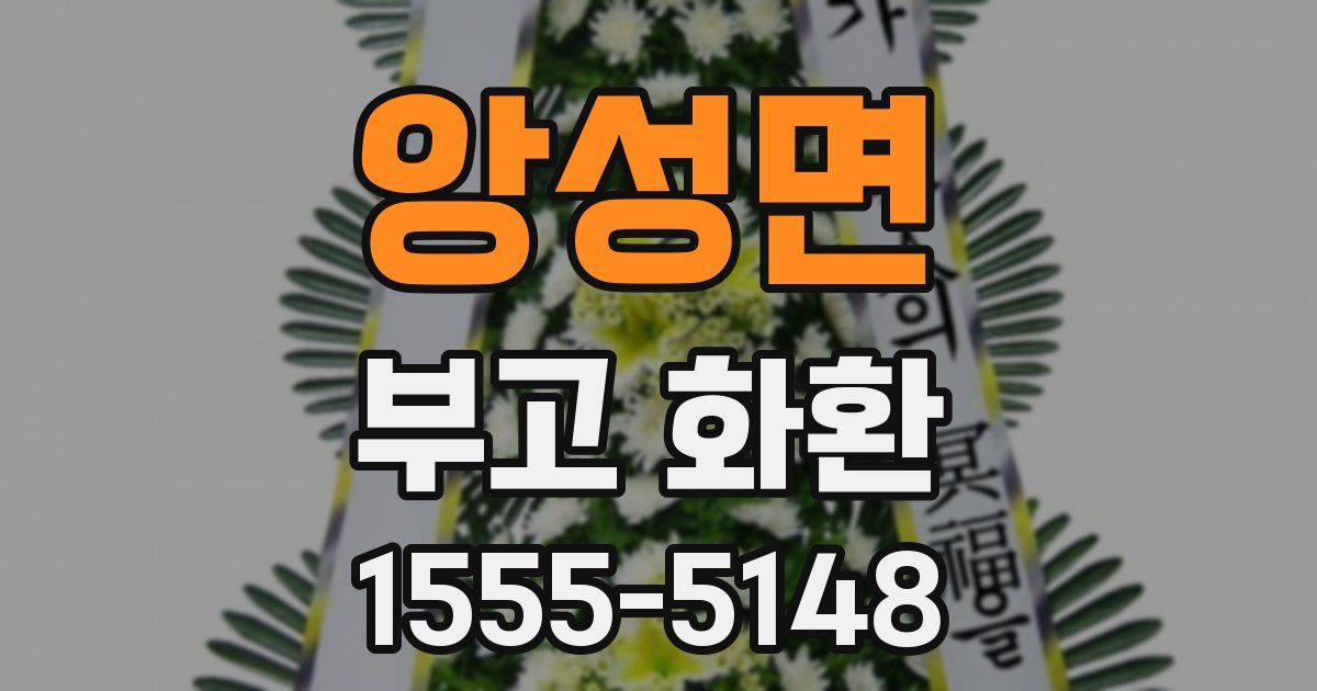 앙성면 부고 화환