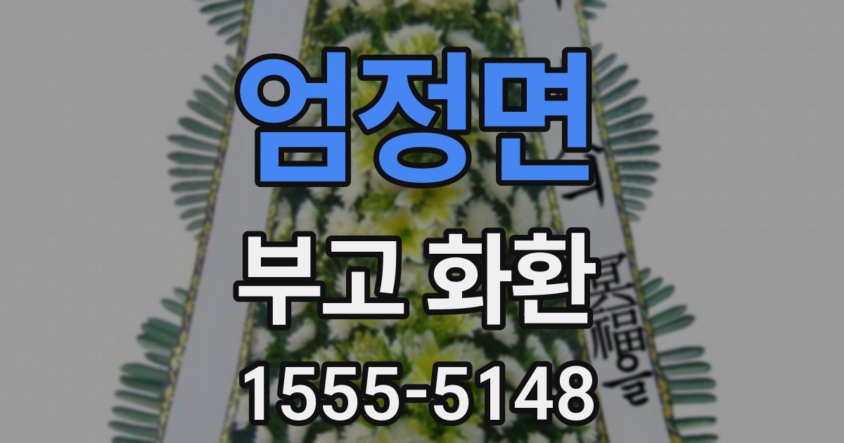 엄정면 부고 화환