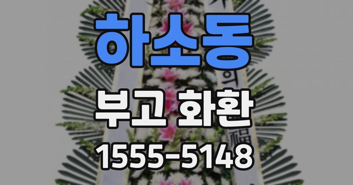 하소동 부고 화환