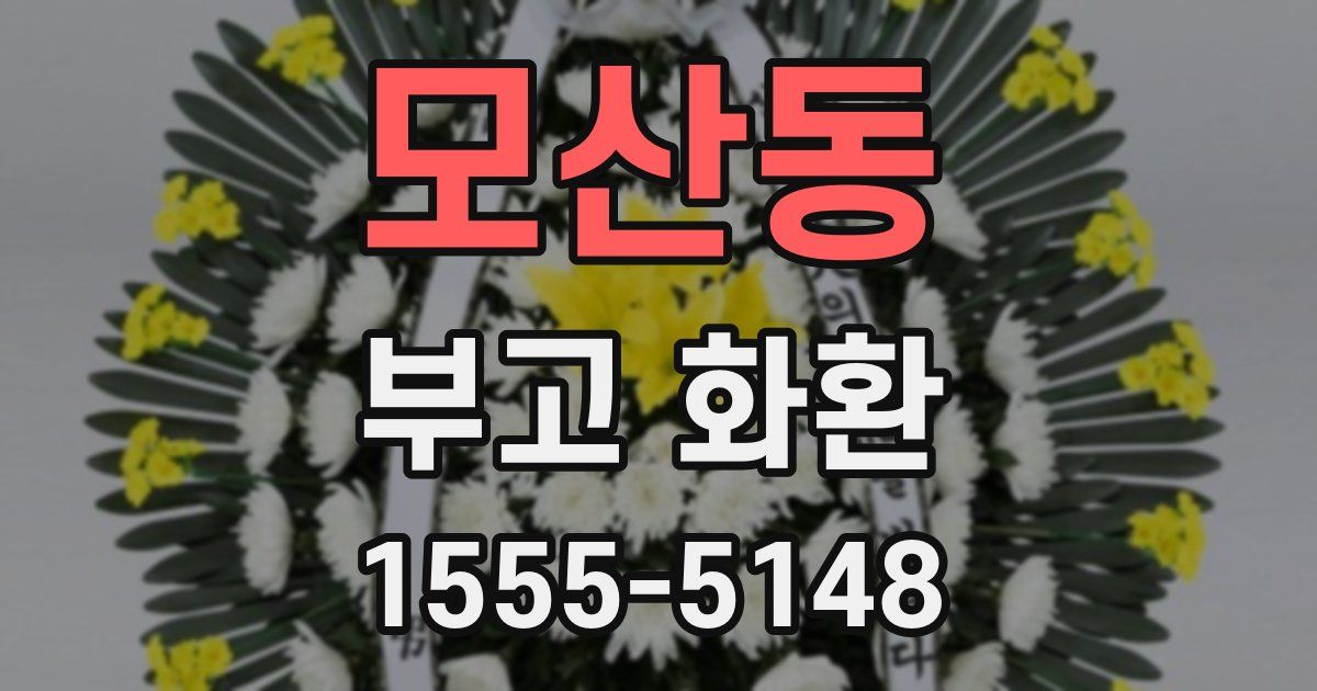 모산동 부고 화환