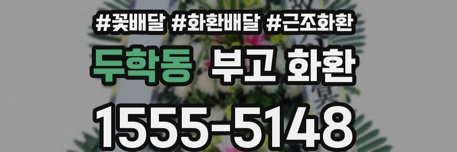 두학동 부고 화환