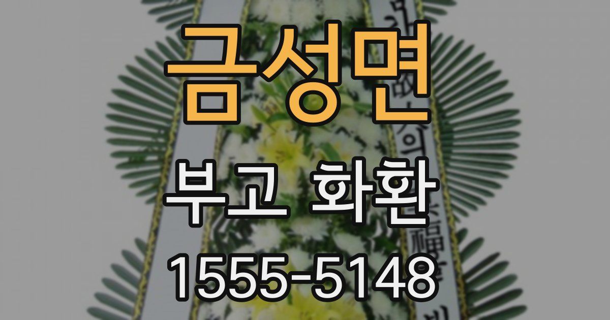 금성면 부고 화환