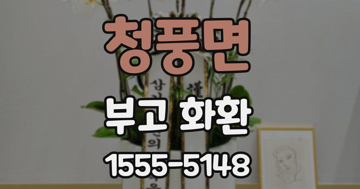 청풍면 부고 화환