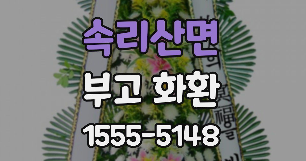 속리산면 부고 화환