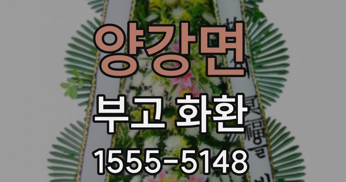 양강면 부고 화환