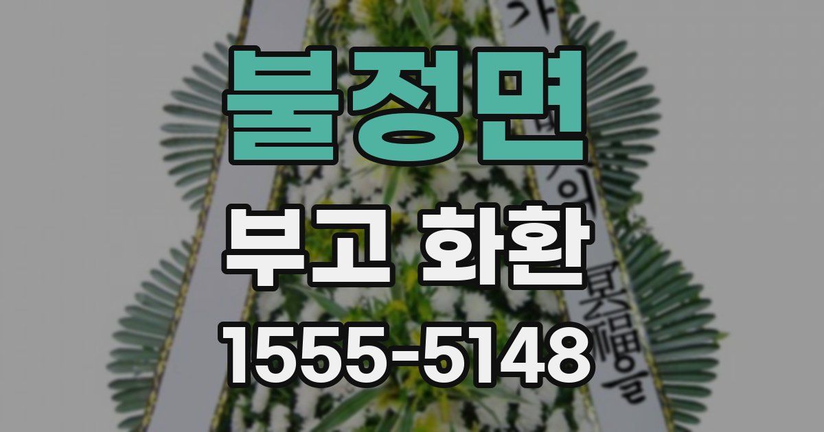 불정면 부고 화환