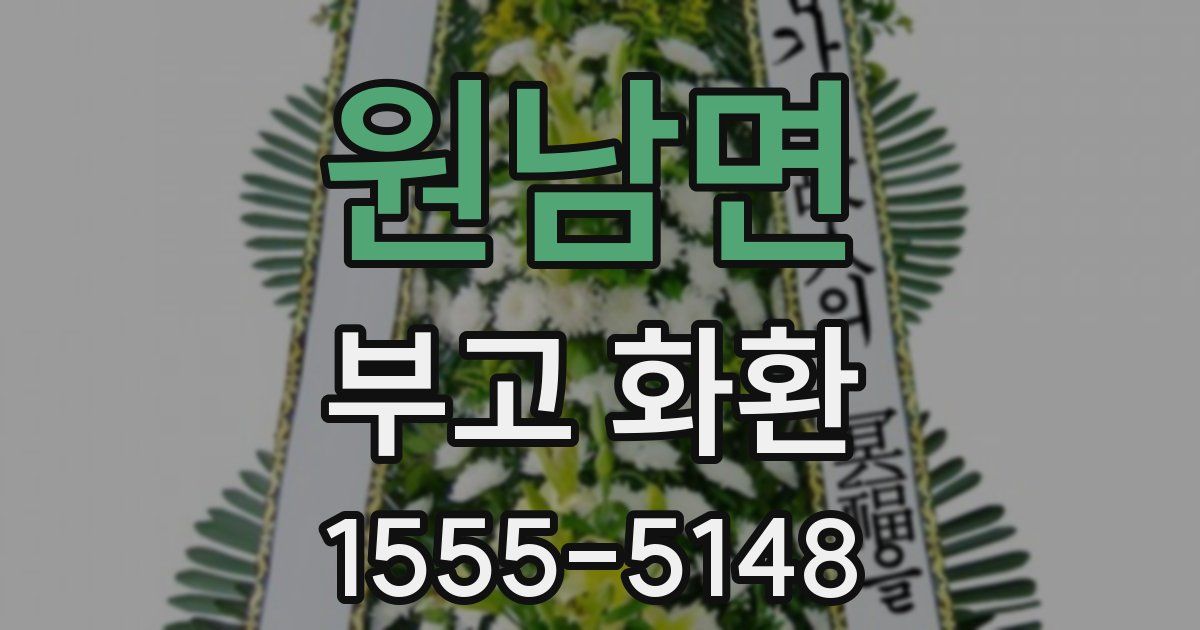원남면 부고 화환