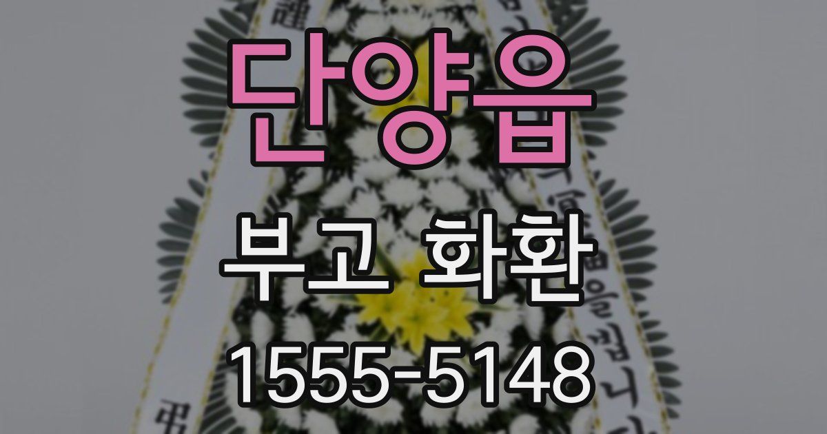 단양읍 부고 화환