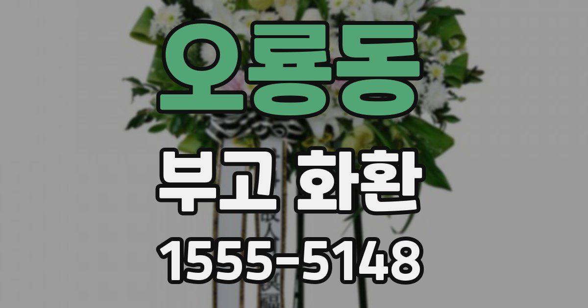 오룡동 부고 화환